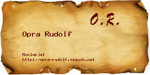 Opra Rudolf névjegykártya